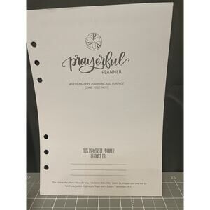 Prayerful Planner Size A5 ~ 6 Hole Punched ~ Dated 2025 ~ Only Opened For Pics